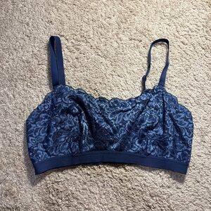 Intimint Cosabella Lace Wireless Adjustable Bralletes 2 Sets Navy Blue Large